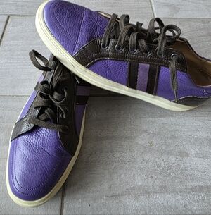 Bally Purple and Brown Men's Sneakers